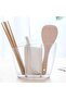 Kitchen Utensil Holder Counter, Plastic Utensil Organizer 4 Compartments Caddy for Cooking