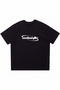 Cahustle Printed Black Oversize Crew Neck T-Shirt