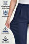 Women's Flexon Ultra Flexible Relaxed Elastic Waist Jogger Pants Navy Blue W702-R0433-05 - 4