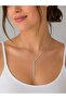 Silver Color Zircon Stone Y Shape Elegant Women's Necklace - 2