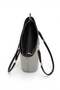 Black - Black Plaid Line Square Women's Shoulder Bag Sp1282 - 5