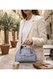 Women's Patent Leather Half Moon Hand and Shoulder Bag – Vintage Y2K Baguette Model - 3
