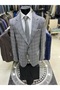 Cotton Combined Men's Suit (Jacket Checked). Pants Black or Navy Blue (Plain)