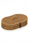 Rattan 1711 Oval 28 cm Covered Organizer Napkin Holder, Jewelry Accessory Organizer Storage Basket - 3