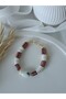 Ceramic Fish Bracelet African Glass Beaded White Cylinder Natural Stone Bracelet - 5