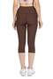 Nova Brown Pocket Capri High Waist Sports Leggings - 8