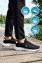 Black-White Mesh Lightweight Flexible Men's Sports Shoes Poiz 26134 m