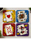 Pop Art Playing Card Coaster Set of 4 – Uv Printed Mdf Decorative Coffee and Tea Coasters