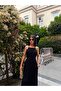 Square Neck Aerobin Maxi Dress with Rope Straps and Reverse Stitching Detail - 8