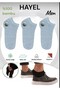 3-Piece Double Bamboo Men's Sneaker Gray Socks Seamless Invisible Ankle Invisible Sports Socks Premium - 2
