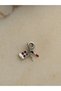 Steel Color Lipstick and Eyeshadow Palette Detailed Dangle Bracelet Charm - 2