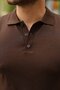 Men's Buttoned Collar Cotton Knitwear T-Shirt - 4