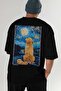 For Dog Lovers 6 Black Oversize T-Shirt with Dog Print on the Back 100% Cotton Unisex Dog Lover Premium Design - 7
