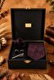 Black Men's Gift Box - Tie with Handkerchief, Cufflinks, Tie Clip Kmk201