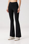 Basic Black Spanish Leg Flare Stretchy Tights - 3