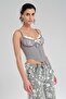 Women's Blouse Corset with Brooch Detail on the Front and Agrafl Design on the Front - 5
