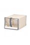 Avria Foldable Shoe Box With Window 22x34x16cm - Beige - 3