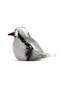 Lola Glass Bird Decor Figurine 13x7.5x8cm - Black - 3
