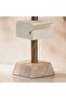 Rhys Metal Marble Abstract Block Sculpture 15x15x61cm - White - 2