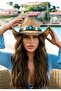 Native American Style Three Rows of Beads Women's Cowboy Hat