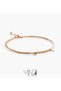 Coin Women's Anklet, 18K Gold, Beaded Anklet, with Czech Beads, Handmade Adjustable Jewelry - 5