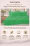 3‑Piece Premium Microfiber Bed Sheet Set – Double Size Flat Sheet (230x255 cm) with 2 Pillowcases – Green - 4