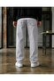 Men's Light Gray Baggy Fit Wide Cut Jean Trousers - 2