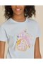 Senior Girls Blue Printed Basic T-shirt - 4