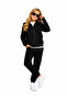 Girl's 3-Thread Hooded Zippered Tracksuit Set G2027-5 - 2