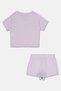 Toddlers Girl 2 Pieces Embroidered Logo T-Shirt With Shorts Set, Lilac - 2