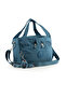 Crinkle Waterproof Lightweight Fabric Women's Multi-Compartment Crossbody Daily Hand Shoulder Messenger Bag Blue 146Z