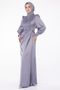 Stone Evening Dress Anthracite - 26195 - 2