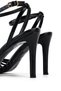 Women's Faux Leather Black Heeled Shoes - 5