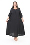 Women's Woven Whiscone Large Size Dress - 7