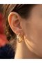 Jewelry Steel Gold Color Stone Earrings - 2