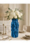 Maris Porcelain Look Wave Textured Decorative Vase 28cm - 5