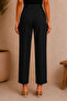 Women's High Waist Pleated Carrot Pants with Pockets - 2