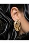 Organic Form Gold Earrings Modern Design Women's Earrings - 3