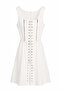 Zippered Hooked Dress Ecru