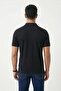 Plain Polo Collar Mercerized Men's Knitwear T-Shirt 8001-2-Black - 3