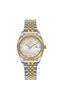Silver-Gold Round Case Women's Wristwatch |   30 mm Steel Case, Dial - 7