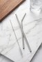 Stainless Steel Straw Set Compatible with Thermos Cups Straight and Curved Cleaning Brush - 3