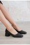 Black Skin Women's Heeled Shoes Tr18Ms14D - 7