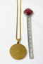 Gold Color Inshirah and Esmaul Husna Written Spiritual Design 60 cm Thick Doc Chain Stainless Steel Necklace - 4