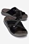 Men's Slippers with Cross Pads Black