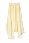Women's Asymmetrical Skirt with Elastic Waist and Lining - 4