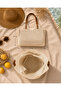 Straw Shoulder Bag & Straw Sun Hat Set |   Summer Beach Vacation Daily Combination Women's Bag - 3
