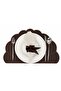 Portofino Seashell Model Embroidered Leather American Service Plate 2 Pieces - 3