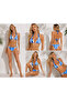Tie dye print bikini set