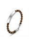 Cat's Eye Natural Stone Name-Engraved and Adjustable Steel Chain Bracelet 18392B29D2 Does Not Tarnish - 5